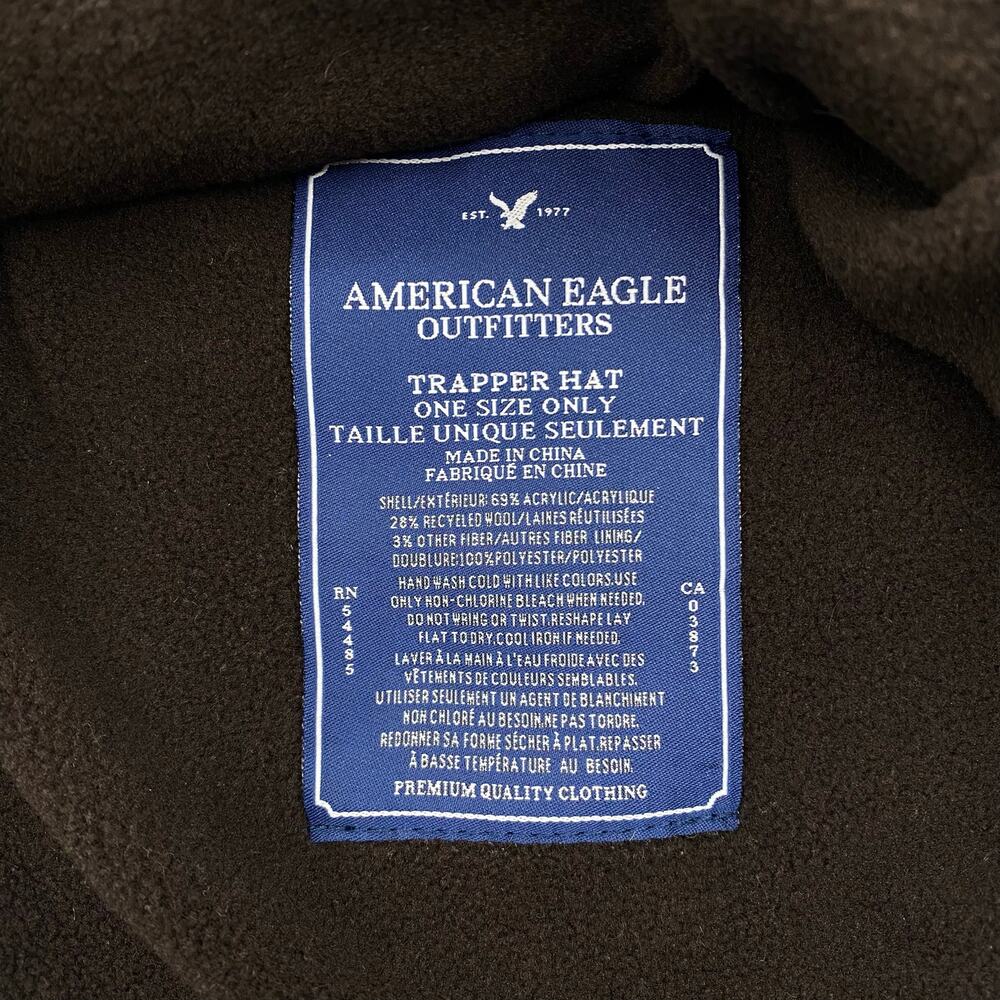 American Eagle Outfitters Trapper Hat Wool Blend Fleece Lined Fair Aisle OS - Picture 9 of 9